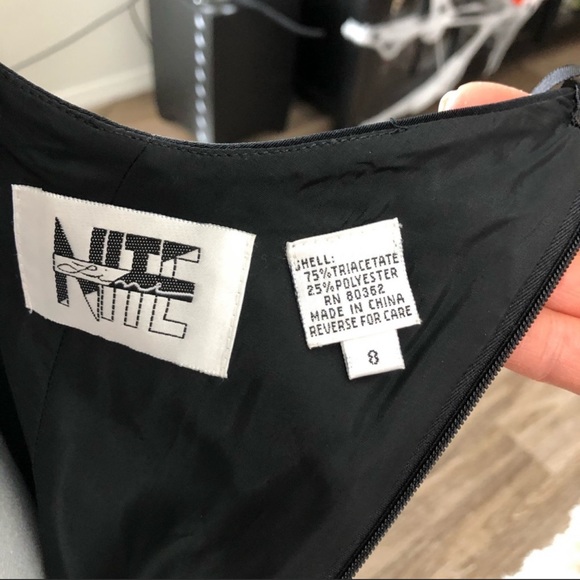 Vintage Black Gold Sequined Beaded Cocktail Dress - Picture 8 of 8